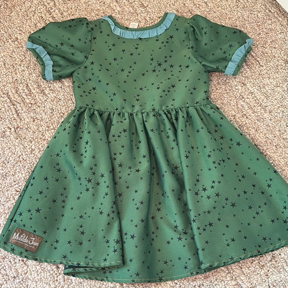Matilda Jane- Paint by Numbers Green Starry Kids Dress - Picture 5 of 6